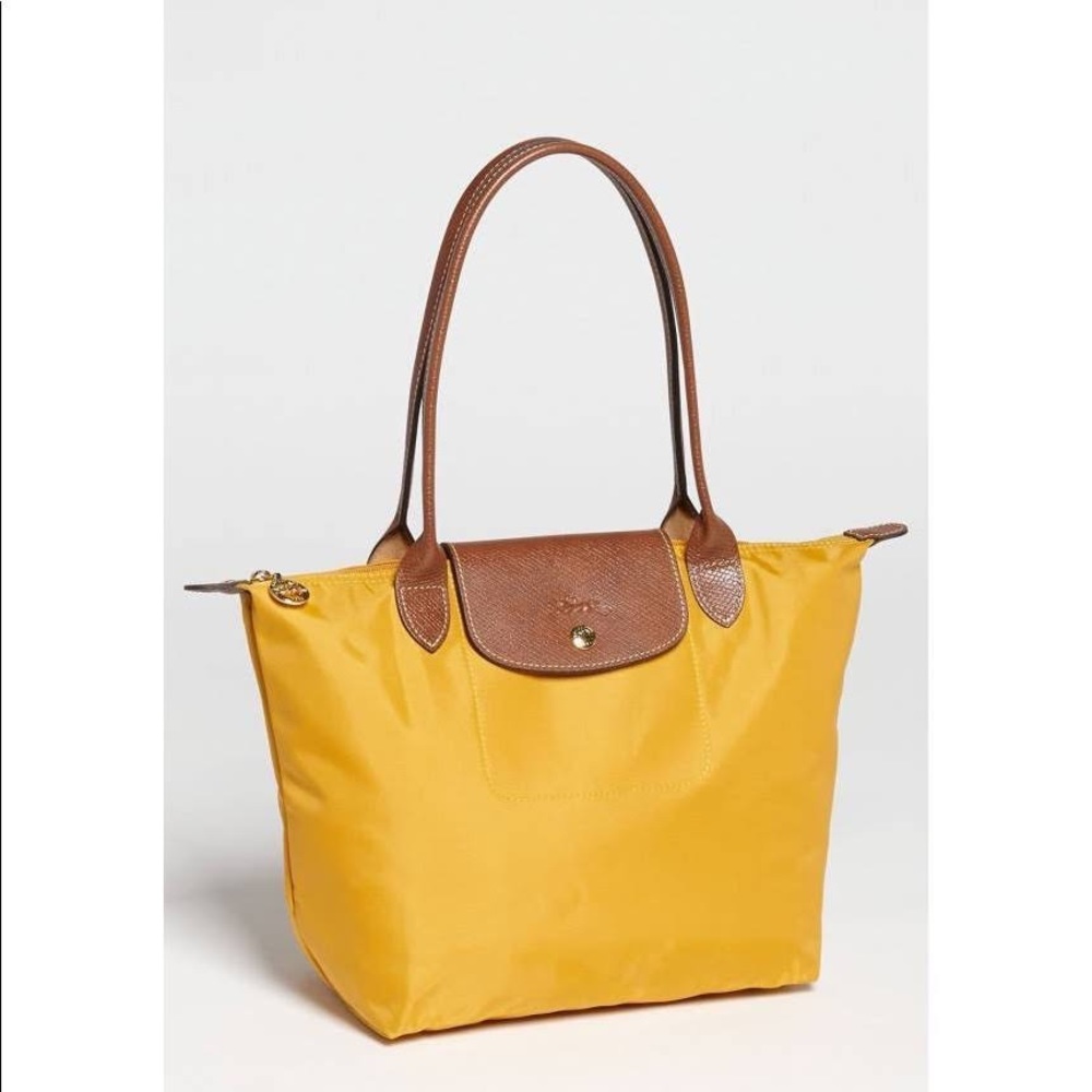 Longchamp Small Le Pliage Tote, mustard yellow
